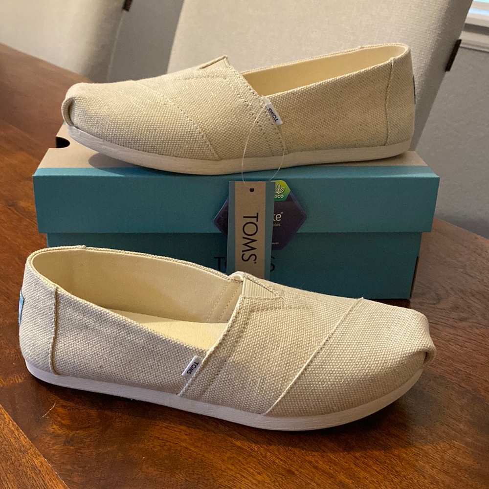 Tom’s Metallic Linen Alpargata’s